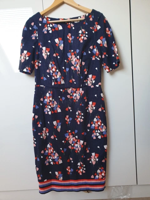 41# BODEN FLEUR FITTED DRESS WW217 Green Size UK18 RRP110 33.00 -  PicClick UK