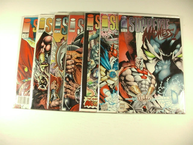 Lot of 7 Image Comics SUPREME No. 2 - 5, & 13 - 15 FIRST PRINTING 1993-94 (NM-)
