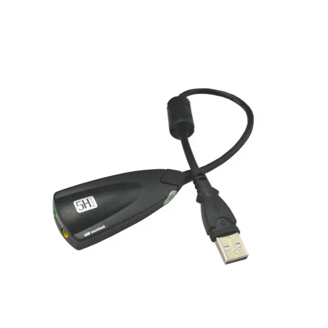 Tarjeta de Sonido USB Externa 7.1 Adaptador 5HV2 3D Audio Auricular MicróFo3563