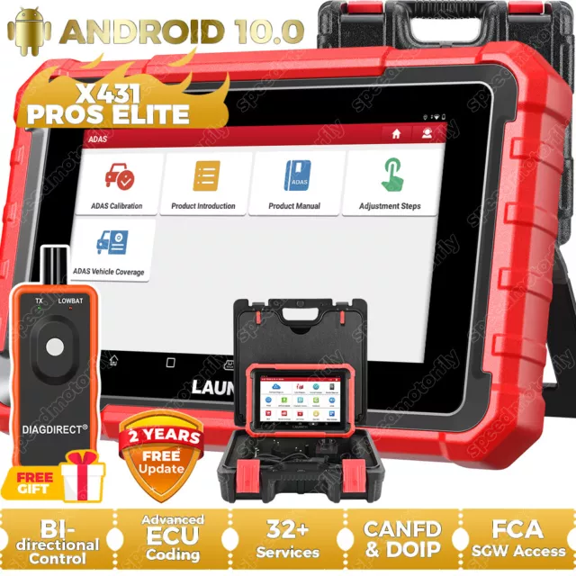 LAUNCH X431 Pros Elite V+ Pro3S+ Bidirectional Car Diagnostic Scanner Key Coding