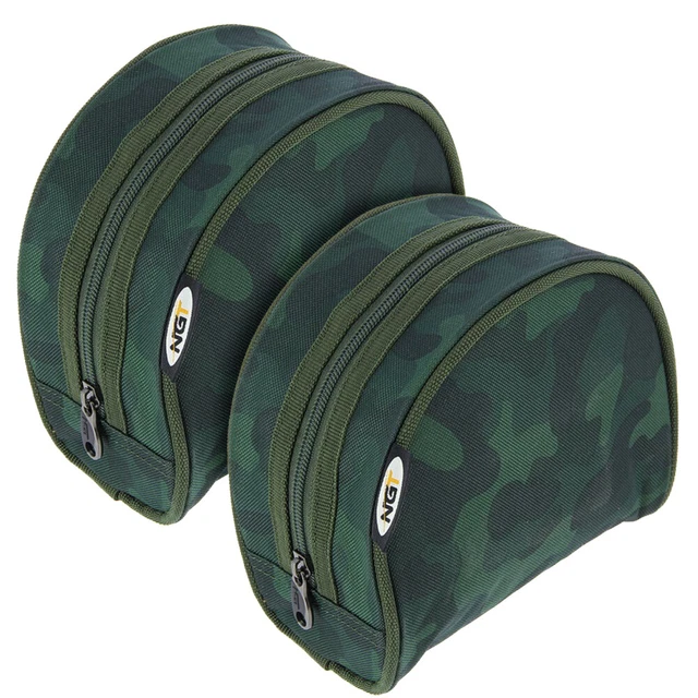 2 x NGT Camo Reel Protective Cases Carp Coarse Sea Fishing Case Set Padded
