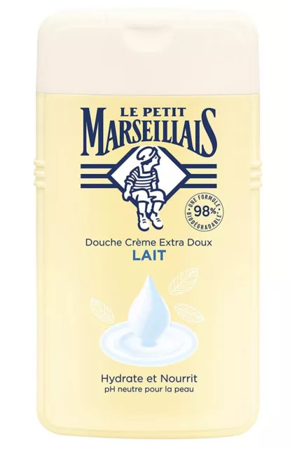 Lot de 5 gels douche Le petit marseillais (250ml x 5)  Lait