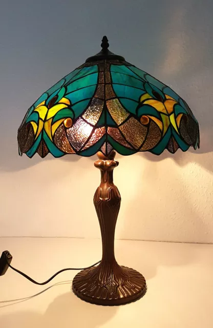 Stilarts Tiffany Stand Tisch Lampe Tischlampe Tischleuchte Tiffanylampe 60x41cm