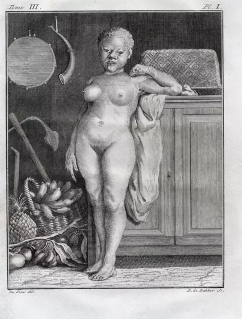 nude Albino woman Forum Frau Kupferstich engraving Buffon 1780