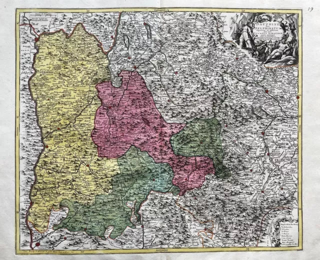 Dauphine Savoie Savoia Grenoble Gap Lyon Torino Orveto Lotter carte map Karte