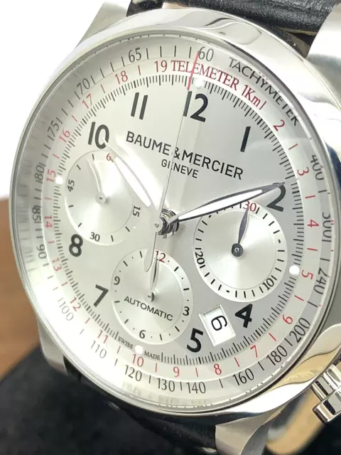 Baume & Mercier Men's Watch M0A10005 Chronograph Swiss Automatic Silver Dial