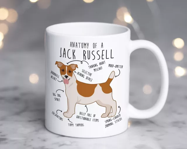 Jack Russell Terrier Coffee Mug Cute Pet Gift Dog Lover Funny Dog Mom Brown