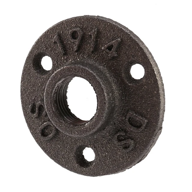 1/2 inch Black Cast Iron Pipe Fittings Floor Flange BSP Threaded T6U6