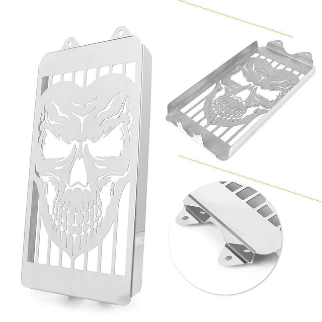 Motorcycle Skull Radiator Grille For 02-09 Honda VTX1300C F N R S T Chrome New