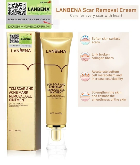 LANBENA TCM SCAR and Acne Mark Removal Ointment Gel for Wounds, Cuts