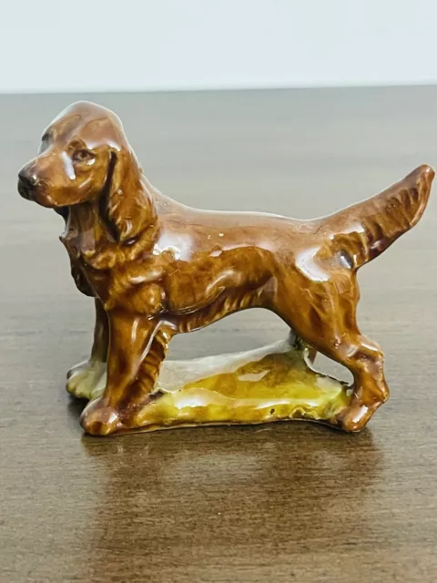 Vintage Bird Dog Spaniel Porcelain Dog Figure Miniature by Wade Made in England