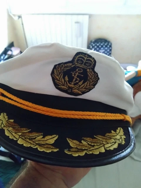 Casquette Capitaine Pour fête Blanche