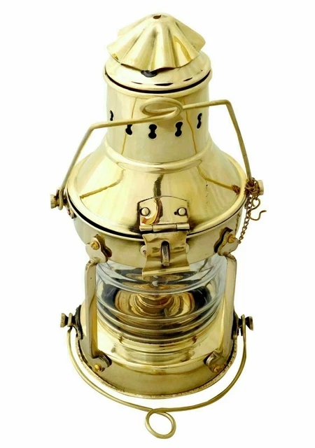Vintage Messing Öllampe Schiff Laterne Maritime Antik Boot Nautische Lampe...