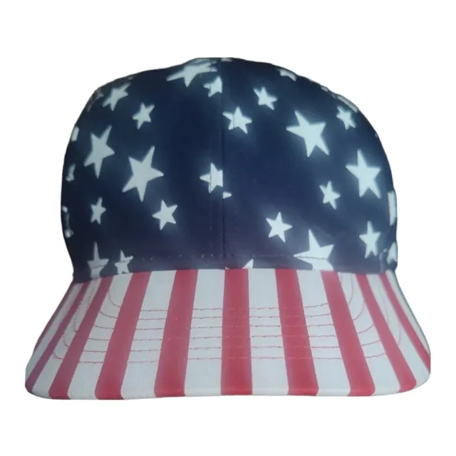 Patriotic Hat Red White and Blue Stars Snapback Adjustable Headwear Cap