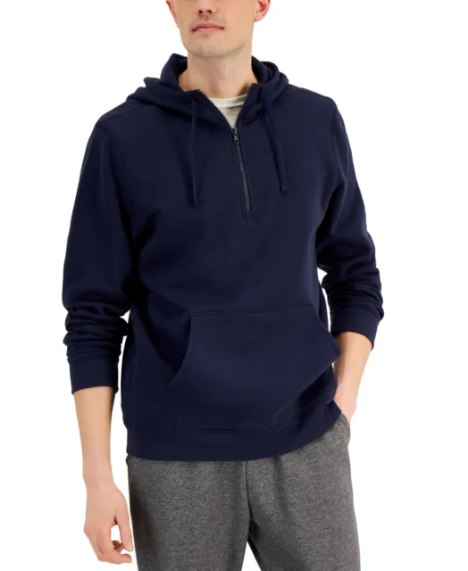 $40 ID Ideology XL Men's navy 1/2-Zip Pullover Fleece Sweatshirt Hoodie