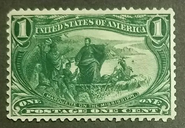 US Scott #285 Mint* (MNH, OG) TRANS-MISSISSIPPI EXPOSITION 1¢, NH, SCV $75