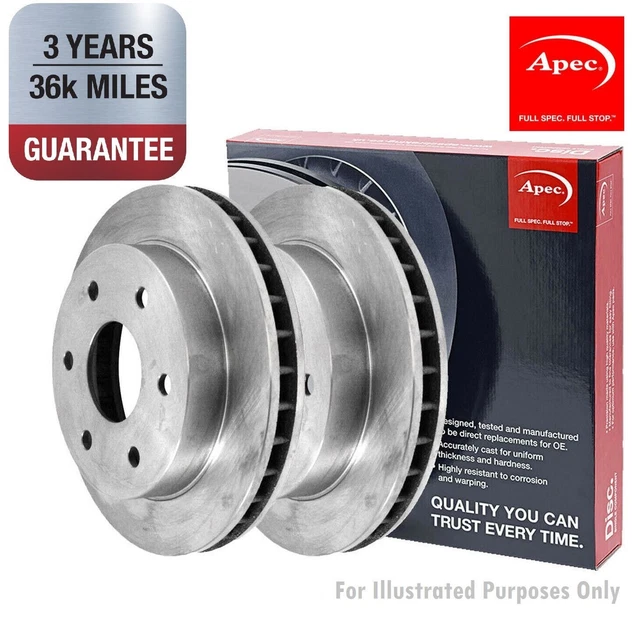 APEC Front Brake Discs Pair Vented 284mm Outer Diameter Fits Kia Sportage