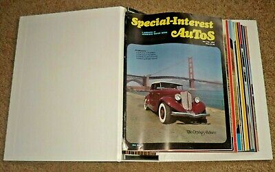 Vintage Lot 12 Special Interest Autos Magazines Complete Year 1974 1975 & Binder
