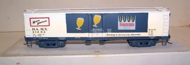 HO TRAINS INC BRASS STEEL EXPRESS REEFER HAMM's BEER HAMX 31200