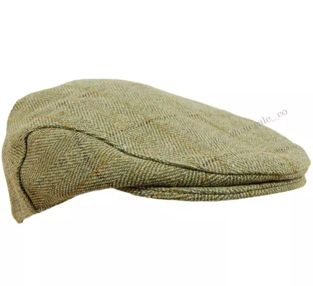 New Childrens Boys / Girls Derby Tweed Flat Cap Teflon Coated Hat | Kids