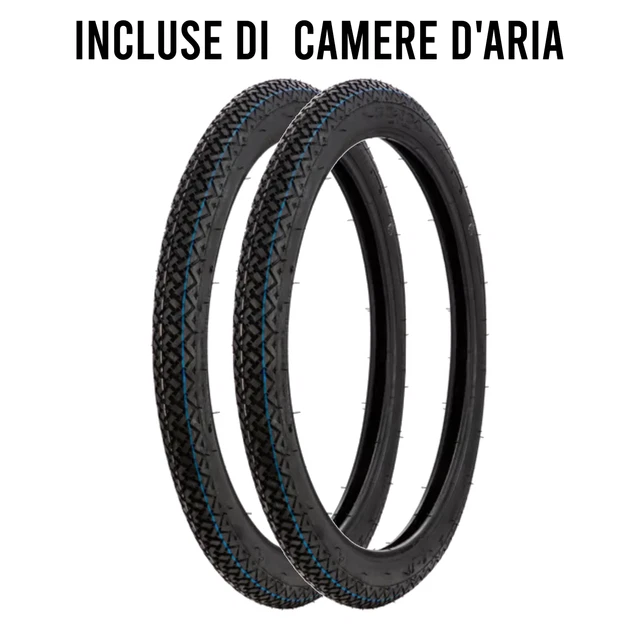 Copertoni 2-17 + Camere Aria Per Piaggio Ciao | Cerchi A Raggi | Coppia Completa Kenda - Foto 6