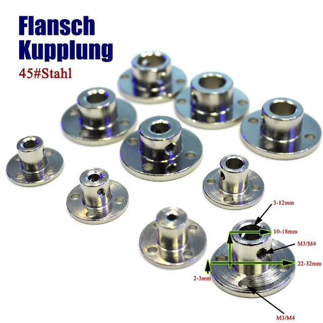 Aluminium-Wellenkupplung Starr D32 L40 – Bohrung 8–16 Mm Für Motorwellen