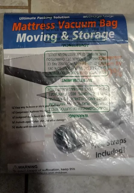 Queen/Full/Full-XL Foam Mattress Vacuum Bag for Moving, Vacuum Seal Mattress