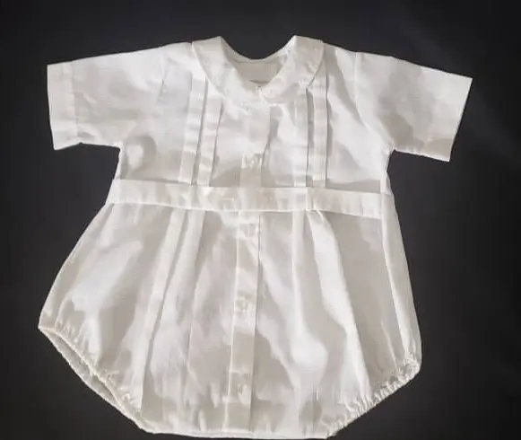 Vintage PASTELS White Baby Romper With Small Pleats - Philippines