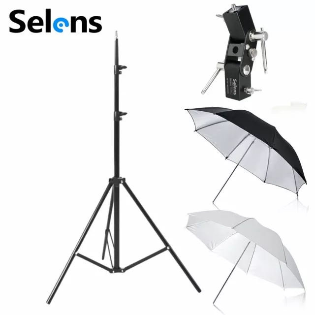33'' Studio Photography Light Stand Kit Umbrella Diffuser Flash Speedlite Mount