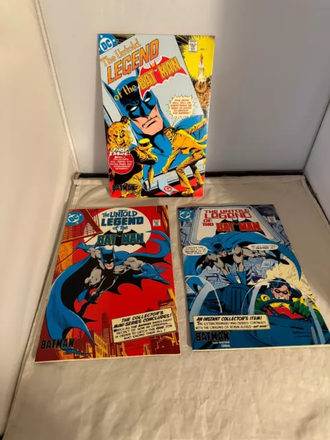 3pc Set 1980 Batman Cereal The Untold Legend Collector's Mini Comic Series-Mint