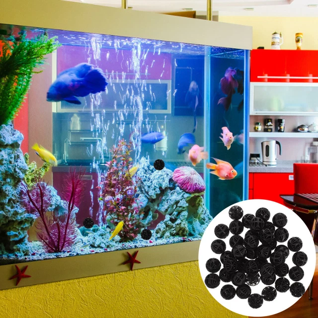 UKCOCO 100 Pcs Aquarium Fish Tank Filter Bio Balls Bio-Balls for Filtration
