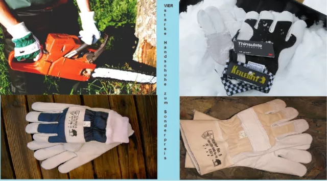 4 x  Keiler-Forst Handschuhe,  KeilerBlue, KeilerForst, KeilerWinter, Keiler Nr5