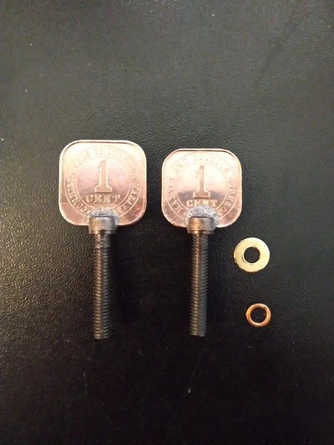 tattoo machine vice screw with coins