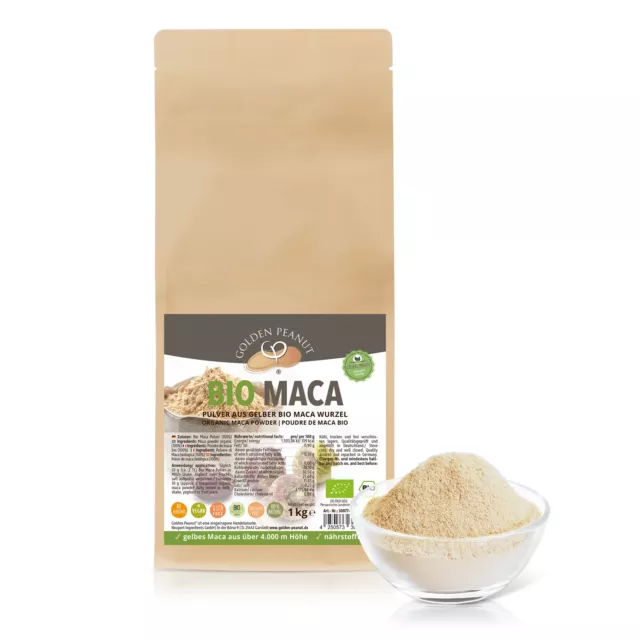 Bio Maca Pulver 1 kg Premium Qualität reines Naturprodukt ohne Zusätze aus Peru