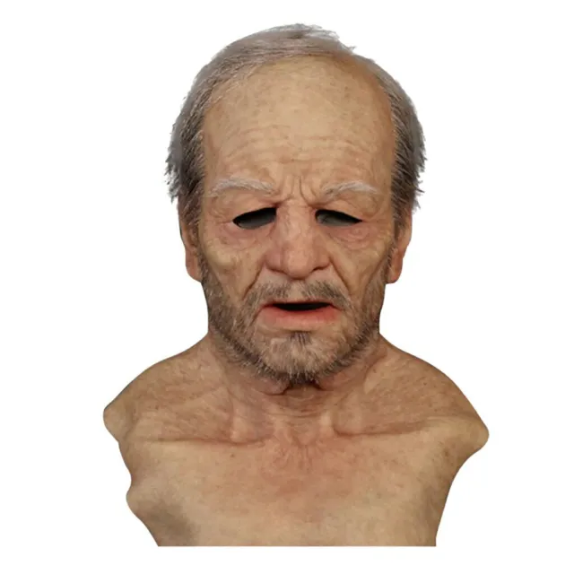 HALLOWEEN REALISTIC LATEX Masks,Big Nose Old Man Supersoft Horror Party ...