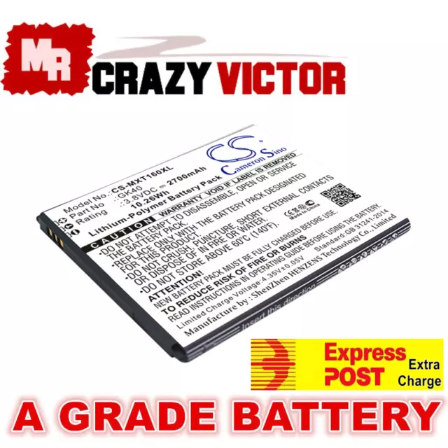 GK40 2800mAh Battery Fits For Motorola Moto G4/E5 Play E4 XT1607