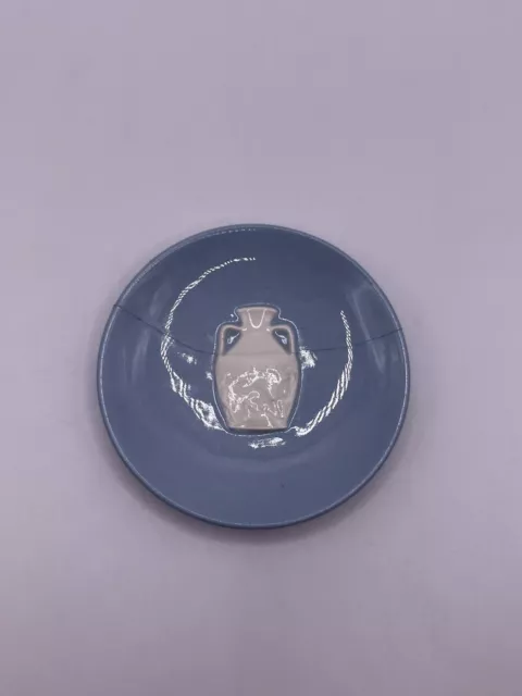 Vintage WEDGWOOD Blue Jasperware Mini Collectible Plate Repaired***
