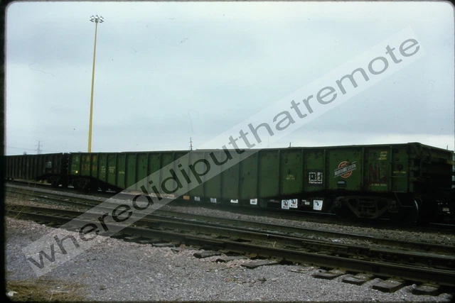 Original Slide Chicago NorthWestern CNW 95086 Gondola Proviso ILL 4-95