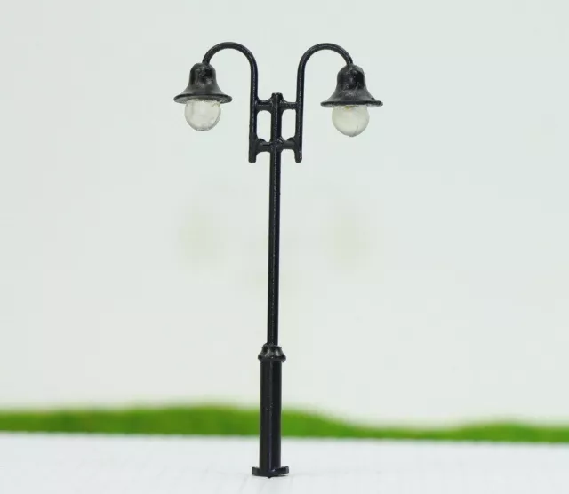 LYM30 5pcs Model Railway Lamp Two-head Street Lights HO OO N Z Scale LEDs