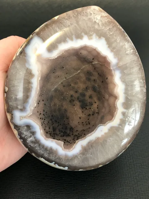 850g Natural White Agate with Geode Crystal Quartz Reiki Healing Decoration #2