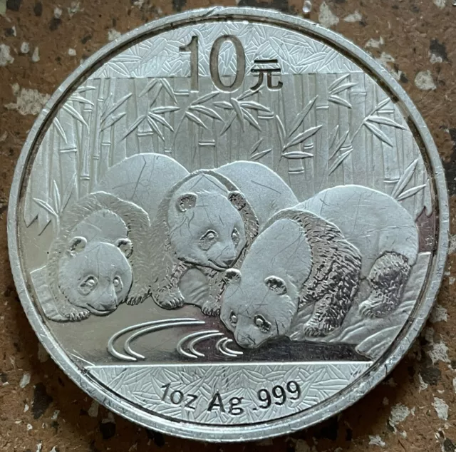 10 Yuan Silber Münze China Panda 1 Unze Feinsilber 2013 Stgl. (131464)