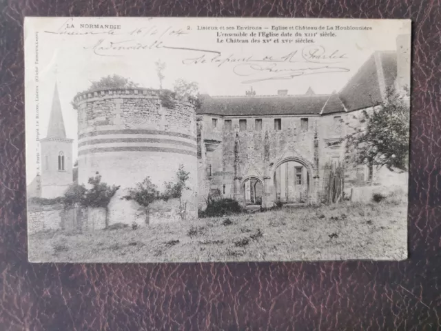 CPA 14 LISIEUX - Eglise et Château de la Houblonnière