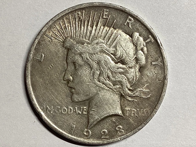 1923 $1 Peace Dollar VF/XF - 100 Year Old Silver!