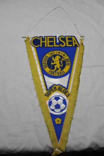 Fanion Grand Antique Mas De 40 Ans De Plastique Du Equipement Chelsea F.C