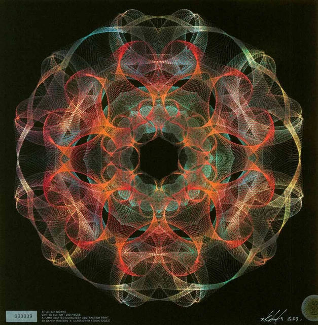 10 Layers of ink! Hand Produced - Graphic Op Art Screenprint Bridget Riley Genre
