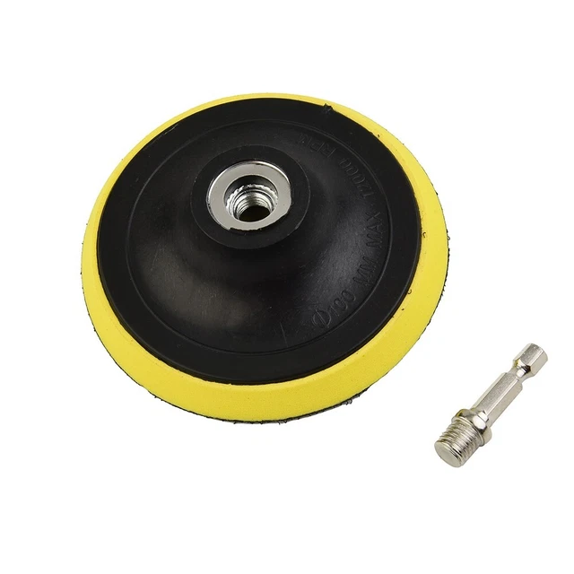 Disco lucidante rotante 4 pollici 100 mm con adattatore trapano M10 e superficie di appoggio in PU