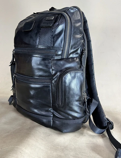 Preowned Tumi Alpha Bravo Knox Backpack Rucksack 22681DCC2 Black Canvas Leather 3