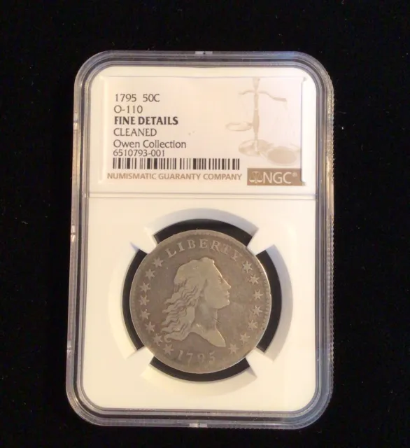 1795 Silver 50c Flowing Hair NGC Fine Details