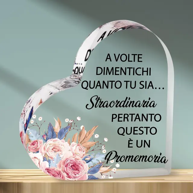REGALO DONNA COMPLEANNO Inspirational Acrilico Ornamento Idee Regalo Donna  Natal EUR 20,00 - PicClick IT