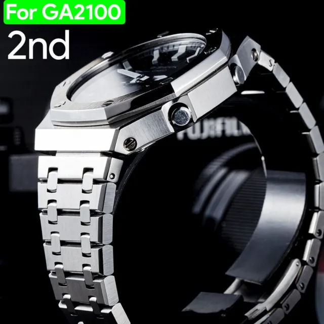 2do GA2100 Mod Banda de Reloj de Metal Bisel Modelos para Casio G-Shock GA2100/GA2110